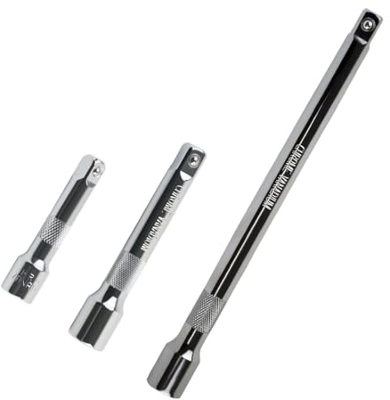 HENYQANN 3tlg Verlängerungs Satz Ratsche Steckschlüssel 1/2 75/125/250MM | Für Ratschen Steckschlüsseln