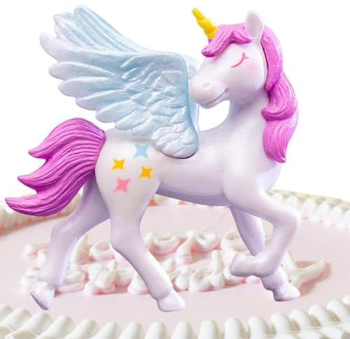 Horse Cake Topper Figurine | Cartoon Horse Birthday Cake Decorations,Car Ornament Horse Statue With Wings For Landscaping Props