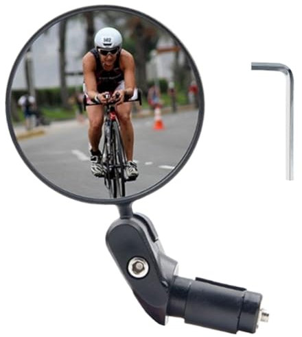 JchEnye Miroir de vélo, 360° Ajustable HD Miroir de vélo électrique pour vélo de Route, vélo de Montagne (1 pcs)