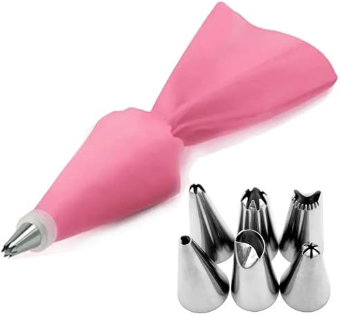 TVIVID 8/12/26 pz/set di sacchetti di pasticceria in silicone punte da cucina torta glassa tubazioni crema strumenti per decorare torte riutilizzabili sacchetti da pasticceria