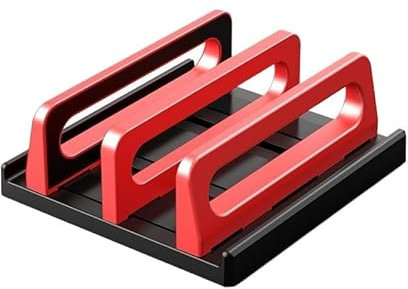 WANGHAI-666 Laptop Stand Vertical Laptop Stand, 4 in 1 Space-Saving Vertical Laptop Dock Desktop Laptop Holder Laptop Mount(Red)