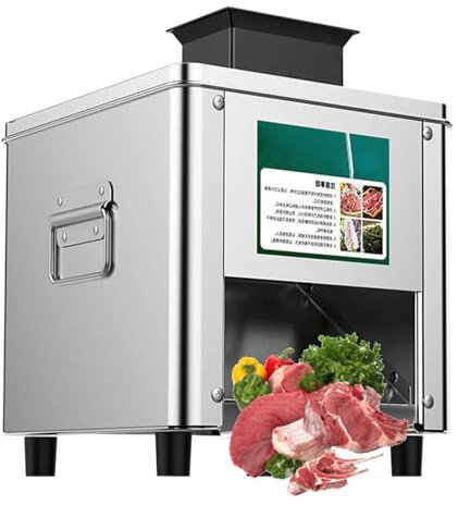 Cortadora De Carne Eléctrica,Máquina Para Cortar En Cubitos Para Carne Desmenuzada,850W, Acero Inoxidable, Pollo, Pescado, Carne De Res,7inch