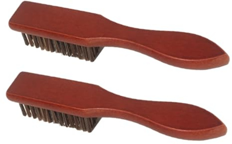VALICLUD 2stücke Bartbürste Aus Holz Für Männer Set Mit Kamm Zur Pflege Und Styling Von Bart Und Schnurrbart Zum Entwirren Und Reinigen Komfortable Borsten Tragbar