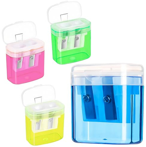 4 Pièces Taille Crayon,Taille Crayon avec Reservoir,4 Couleurs