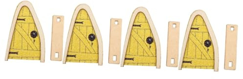 BESPORTBLE 4 Piezas Puerta de de Madera Miniatura para Jardín Decoración de Mágicas Accesorio para Mini Jardín para Paisajismo Interior y Exterior