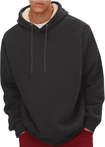 uxxnjfg Chaqueta De Hombre Invierno Polar Sudadera Deportiva Casual Sudadera Sueter con Capucha Termicas Básica Ropa De Trabajo Jersey Sweatshirt