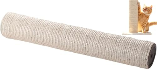 Poste rascador de repuesto para gatos, cuerda de sisal, poste de repuesto vertical para gatos de interior, sisal, 50 x 7 cm