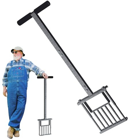 Aireador De Césped Manual – Rodillo De Acero, Herramienta para Suelo | Dispositivo Ecológico De Jardinería para Oxigenar La Tierra, Favorece Crecimiento del Pasto Y Cuidado del Terreno