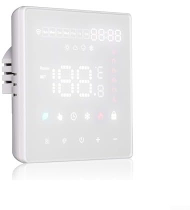 Termostato eléctrico de calefacción de suelo inteligente WiFi programable 3600W 16A 220V controlador de temperatura con sensores bloqueo infantil y pantalla ajustable