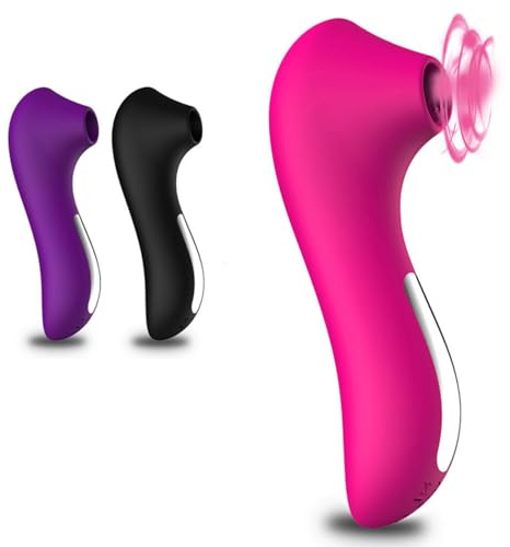 Qhysin Sauger Vibrator für Frauen Klitoris-Saugschalen Sexspielzeug für Frau und Paare Extrem Sex Auflegevibratoren Druckwellenvibrator mit 10 Saugmodi & Vibration für Sie Klitoris Saugen（Schwarz）