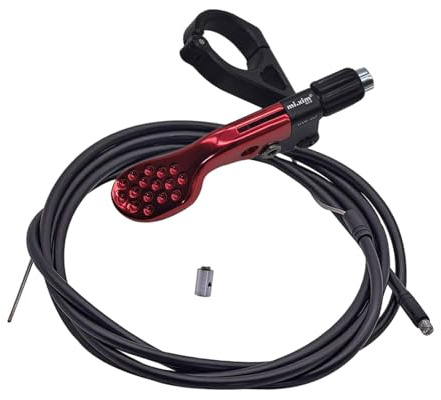 Aymzbd Palanca de Tija de Sillín para Bicicleta Mando Remoto para Altura Ajustable Accesorio Universal de Aleación de Aluminio Instalación Rápida y Fácil, Rojo