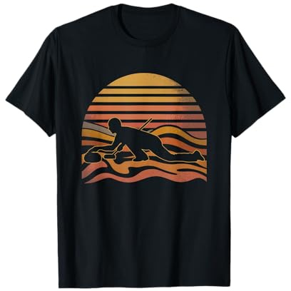 Bandera Americana Curling Camiseta Rizador Piedra Deslizante Camiseta