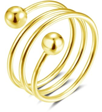 Glintara Magnetring Damen - Neu Offen Verstellbar Anxiety Ring, Vital Ring | Hypoallergen, Stärker Magnetkraft, Vitalring zur Abnehmen Angstreduktion, Mode, Förderung Schlaf, Geschenk für Frauen Unisex