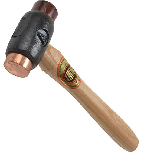 Thor 208 Copper, Rawhide Double sided Hammer, Size A, (Brown, Black)