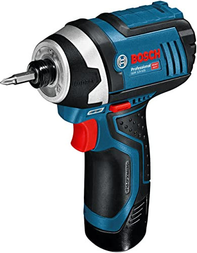 Bosch Akku Schlagschrauber GDR 10,8 V-LI, 2 Akkus 10,8 V/2,0 Ah mit Ladegerät in L-Boxx