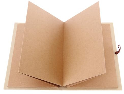 BESTOYARD Fotoalbum Zum Selbermachen, 36 Seiten Aus Kraftpapier, 15 X 21 Cm, Akkordeon Scrapbook-Fotoalben Mit Foto Aufkleber, FüR Abschlussfeier, Geburtstag, Hochzeitstag, Geschenk