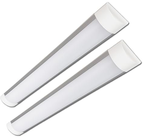 LED ATOMANT Lot de 2 Réglette LED intégrée, 120cm 40W, CCT (Sélecteur de Couleur Blanc Chaud, Neutre et Froid), 4000 Lumens