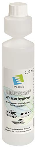 BIOLYSAN TWDES Wasserhygiene 250ml, Made in Germany! | Desinfiziert 1000l Trinkwasser entsprechend der Trinkwasserverordnung ohne Silberionen. Für Wohnmobile, Caravans, Boote,