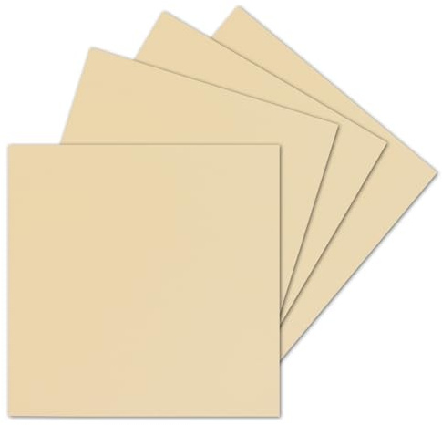 FarbenFroh by GUSTAV NEUSER 50 Einzel-Karten Quadratisch - 15 x 15 cm in Karamell (Braun) - 240 g/m² - blanko Bastel-Karten, Postkarten, Bastelkarton in Ton-Papier Qualität