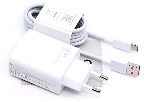 Ladegerät für Original Xiaomi MDY-11-EZ für Xiaomi Mi 11i, Mi 11 Lite 5G, Mi 10T, Mi 10T 5G, Mi 10T Lite 5G, Mi 10T Pro 5G, Poco F2 Pro, Poco X3 Quick Charge 33W 3A mit mungoo Displayputztuch