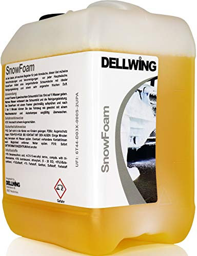 DELLWING Snow Foam Shampoo BubbleGum 5 L - Ideal für die sanfte Vorwäsche - Bildet eine dicke und langanhaltende Schaumdecke mit einem schönen Duft