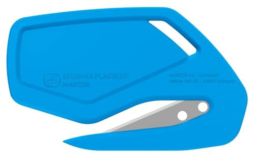 MARTOR 10 x Sicherheitsmesser, Verdeckte Klinge, SECUMAX PLASTICUT, Profi Cuttermesser, Leicht, Kunststoff, Rechts- & Linkshänder, GS Geprüft