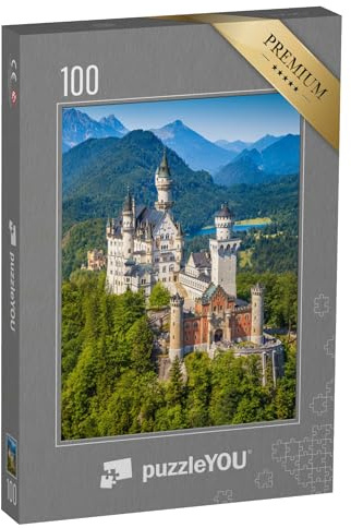 puzzleYOU: Puzzle 100 Teile „Schloss Neuschwanstein, erbaut im 19. Jahrhundert für König Ludwig II.“ – aus der Puzzle-Kollektion Schloss Neuschwanstein