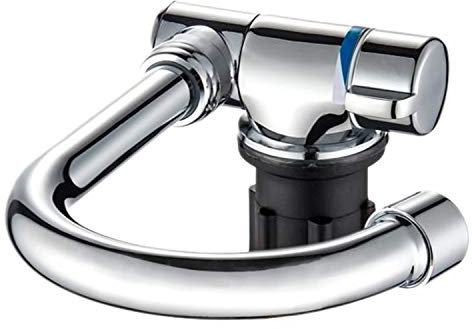 Gokelomg Rubinetto pieghevole da cucina girevole a 360 gradi, miscelatore monocomando per acqua fredda e calda, rubinetto in rame per barche da