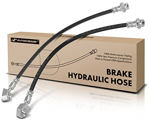 A-Premium Front Driver and Passenger Brake Hydraulic Hose Compatible with Nissan and Datsun Models - Pickup 1972-2006, D21 1986-1994, RWD - Replace# 4621101G10(Pack of 2)