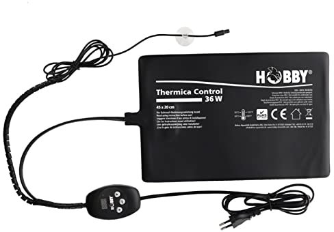 HOBBY Terraristik Thermica Control 36 W I Heizmatte mit Temperaturregler & Sensor I Einstellbar 20-50 °C I Zubehör für Terrarien & Gewächshäuser