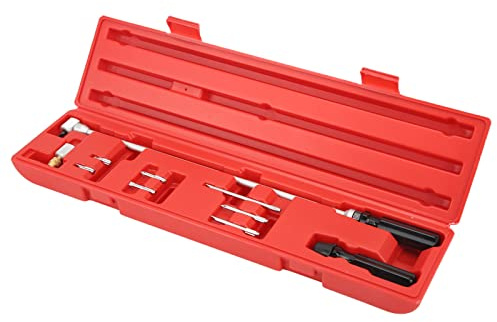 Vergaser Einstellwerkzeug Set - 10 Teile mit 90-Grad Schraubendreher für ATV, UTV und Schneemobile, ideal für Motor-Ajustierungen