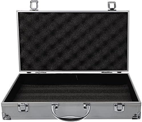 DOITOOL Aktenkoffer Aluminium Mit Schloss Aluminium-Aktenkoffer Für Männer Oder Metall-Hartschalenkoffer Mit Schaumstoff Für Reisegepäck Handwerker Reisekasse (14 1 X 7 8 9