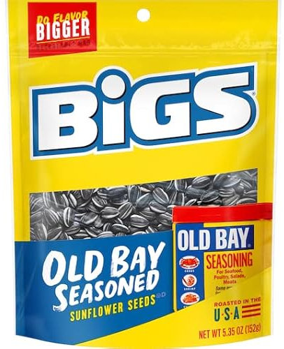 Bigs Sunflower Seeds Pack of 3 - Old Bay Seasoning Sunflower Seeds 5.35 Ounces