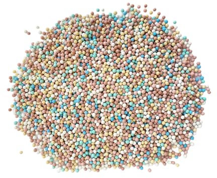 2 lb Clay Pebbles Clay Balls for Plants 3mm-5mm Mini Hydroponics Ceramic Ball Horticultural Grade Succulent Soil,for Plant Pots Vase Fillers Hydroponic Growing (Colourful)