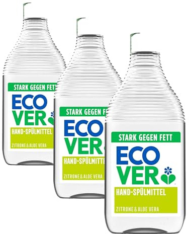 Ecover Hand-Spülmittel Zitrone & Aloe Vera, 450ml (Packung mit 3)