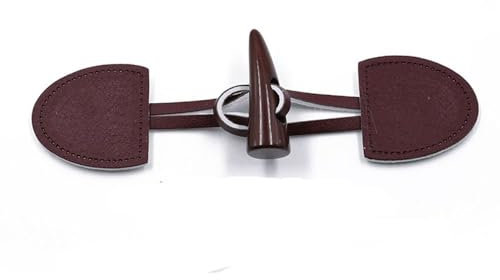 LUMoony Leder-Horn-Knebelknöpfe 4 Paar PU Leder Knebelknöpfe Horn Toggle Tasten Resin Nähknöpfe Für Kleid Hemd Knöpfe Zum Nähen Umhang-Verschluss Verschluss Horn Knebelverschlüsse Knebelknöpfe