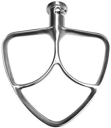 luolety 4.5-5 Quart Flat Beater, Edge Beater Paddle for Kitchen Aid Mixer Accessory Replacement for K45SS, KSM75, KSM90, KSM110, KSM125, KSM150
