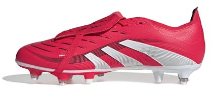 adidas Unisex Predator League FOLD-Over Tongue Soft Ground Football Boots, Lucid Red/Cloud White/Core Black, 44 2/3 EU