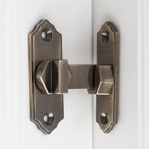 SPORTARC Schiebetürriegel für Scheunentür, 90 Grad Aluminiumlegierung, Türriegel, Sicherheitsriegel, Verriegelung für Gartenhäuser, Garage (Bronze), TTDY2A2X8Z7E66E4F2P292EQO