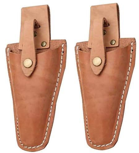 Jorzer Funda para Podadora Funda para Herramientas Funda para Alicates 2 PCS Funda Duradera para Tijeras De Podar con Soporte para Tijeras a Presión Funda Protectora Letaher para Alicates De Jardín