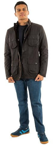 Barbour Corbridge vaxjacka Rustic brun – storlek XL – herr – kläder – modern passform – bomull – perfekt för höst och vinter
