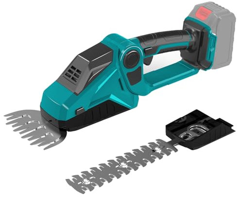 Juego de tijeras para arbustos compatibles con Makita 18 V, con batería, cortasetos, cortasetos, cortasetos, cortacésped, 22 cm/13 cm (sin batería)