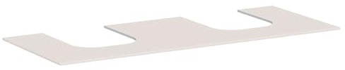 hansgrohe Xevolos E Console, 2 découpes, 1370x550mm, pour vasque à poser, 54207780, Couleur: Beige sable mat