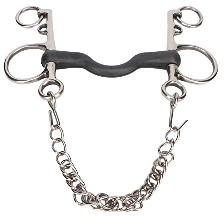 Filetto per Bocca di Cavallo Senza Punta in Acciaio Antiruggine per Lucidatura a Mano per Accessori per 127 Mm / 5,0 Pollici (127MM)