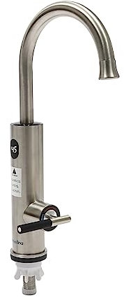 Bec pivotant à 360° Robinet électrique efficace avec chauffe-eau instantané Chauffe-eau sans réservoir Robinet de cuisine Affichage numérique de la température de l'eau Tuyau de chauffage en acier