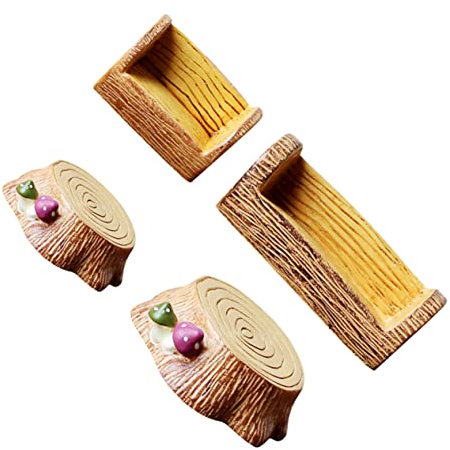 SUPVOX 2 Set Di Sgabelli in Resina Realistici Mini Ornamenti Decorazioni Per Il Paesaggio Set Di Sgabelli Per Ragazzi E Ragazze