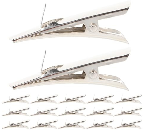 DIYEAH 150 pinzas para adornos: pinzas de resorte de cocodrilo de hierro - Mini para el cabello, accesorios para manualidades, seccionamiento, bricolaje, decoración para colgar cuadros y fiestas.