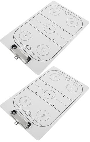 Healvian Lavagna da Hockey Cancellabile a Secco 2 Pezzi per Allenatori, Bacheca Tattica Portatile per Strategie di Squadra, Accessorio per Coaching Sportivo e Allenamento Professionale