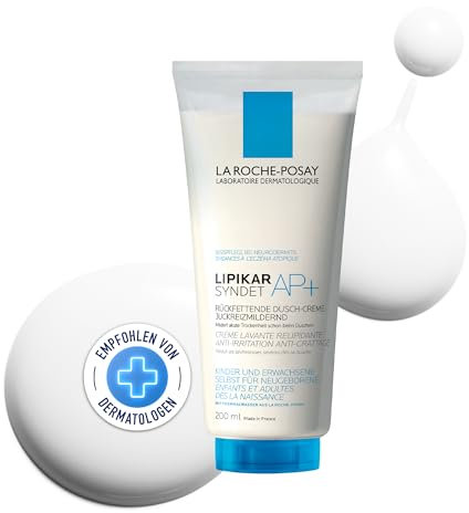 La Roche-Posay Lipikar Syndet AP+, Crema Detergente, Per Pelli a Tendenza Atopica, Idrata e Lenisce dal Prurito, Con Burro di Karité, Niacinamide, e Acqua Posae Filiformis, Senza Profumo, 200 ml