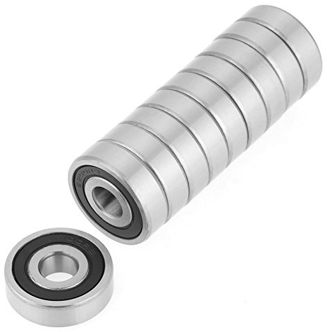 10 STÜCKE 6200-2RS Rillenkugellager Doppelgummiversiegelt Geschirmter Stahl Miniaturkugellager 10 * 30 * 9 Mm für 10 Mm Wellenstange